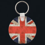 Gesmeedde Uniefacter Sleutelhanger<br><div class="desc">Groot-Brittannië Unieverbok vlag met verouderde en versnipperde effecten toegevoegd,  grote geschenken voor elke liefhebber van de Britse cultuur</div>