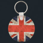 Gesmeedde Uniefacter Sleutelhanger<br><div class="desc">Groot-Brittannië Unieverbok vlag met verouderde en versnipperde effecten toegevoegd,  grote geschenken voor elke liefhebber van de Britse cultuur</div>