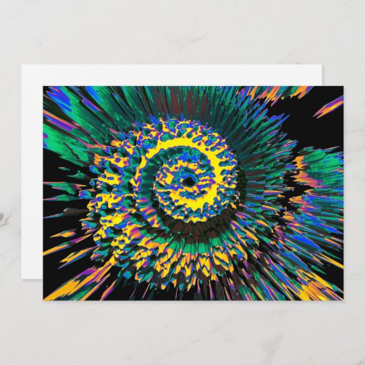 Gesmolten Abstract Feestdagenkaart (Voorkant / Achterkant)