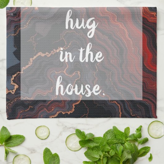 Gesmolten aderen - wit theedoek (Gevouwen)