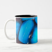 Gesmolten blauw ijs tweekleurige koffiemok (Links)