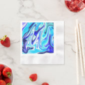 Gesmolten blauw | Marmer Fluid Art Servet (Insitu)