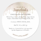Gesmolten Chocolade Bakkerij Ingrediënt Ronde Sticker (Voorkant)