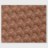 Gesmolten chocolade cacao fudge bruin werveldesser cadeaupapier (Vlak)
