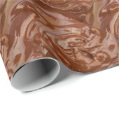 Gesmolten chocolade cacao fudge bruin werveldesser cadeaupapier (Rol Hoek)