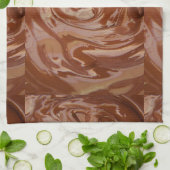 Gesmolten chocolade cacao pan van fudge dessert ba theedoek (Gevouwen)