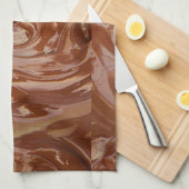 Gesmolten chocolade cacao pan van fudge dessert ba theedoek (Quarter Fold)