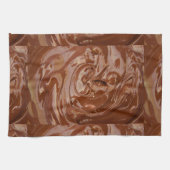 Gesmolten chocolade cacao pan van fudge dessert ba theedoek (Horizontaal)