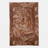 Gesmolten chocolade cacao pan van fudge dessert ba theedoek (Verticaal)