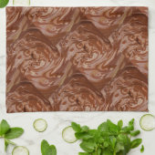 Gesmolten chocolade cocoa fudge wervel dessert theedoek (Gevouwen)
