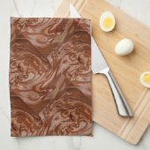 Gesmolten chocolade cocoa fudge wervel dessert theedoek (Quarter Fold)