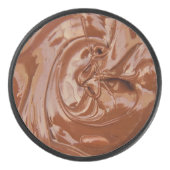 Gesmolten chocolade textuur Afbeelding Plain Hocke Hockey Puck (Voorkant)