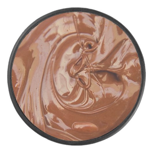 Gesmolten chocolade textuur Afbeelding Plain Hocke Hockey Puck (Voorkant)
