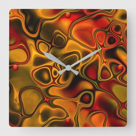 Gesmolten chocolade vierkante klok (Voorkant)