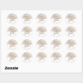 Gesmolten Chocolade Waterverf Afstudeercadeau Ronde Sticker (Vel)