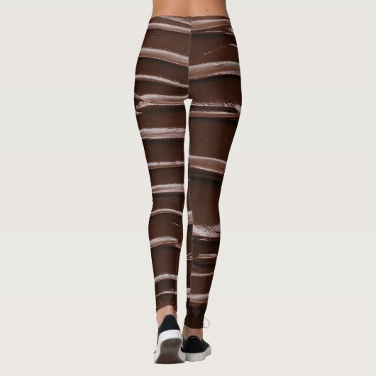 Gesmolten chocolade: weelderige smeertextuur leggings (Achterkant)