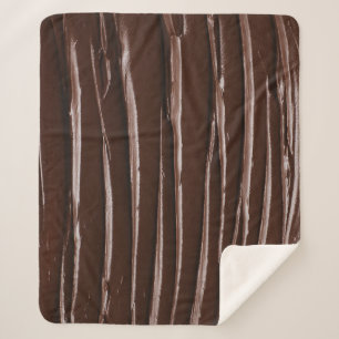 Gesmolten chocolade: weelderige smeertextuur sherpa deken
