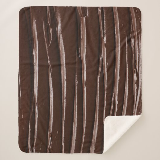 Gesmolten chocolade: weelderige smeertextuur sherpa deken (Voorkant)