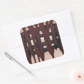 Gesmolten chocoladereep vierkante sticker (Envelop)