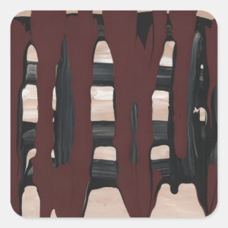 Gesmolten chocoladereep vierkante sticker
