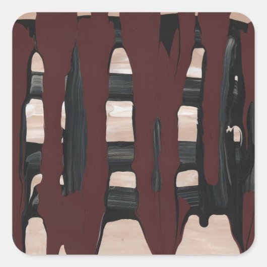 Gesmolten chocoladereep vierkante sticker (Voorkant)