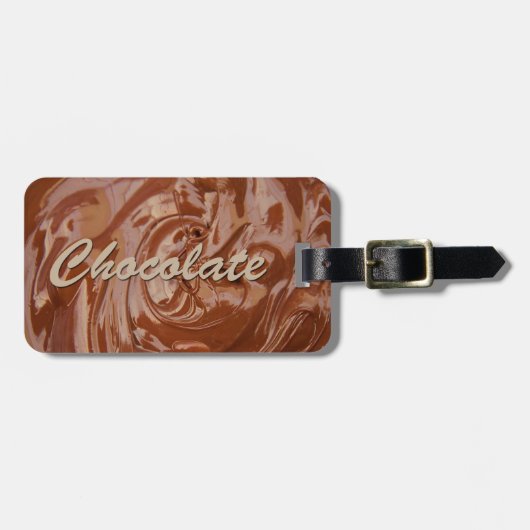 Gesmolten chocoladetextuur bagagelabel (Voorkant horizontaal)