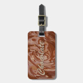 Gesmolten chocoladetextuur bagagelabel (Voorkant verticaal)
