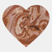 Gesmolten chocoladetextuur hart sticker (Voorkant)