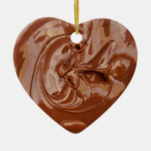 Gesmolten chocoladetextuur keramisch ornament (Voorkant)