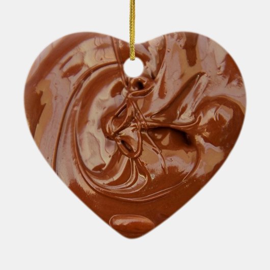 Gesmolten chocoladetextuur keramisch ornament (Achterkant)