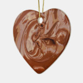 Gesmolten chocoladetextuur keramisch ornament (Links)