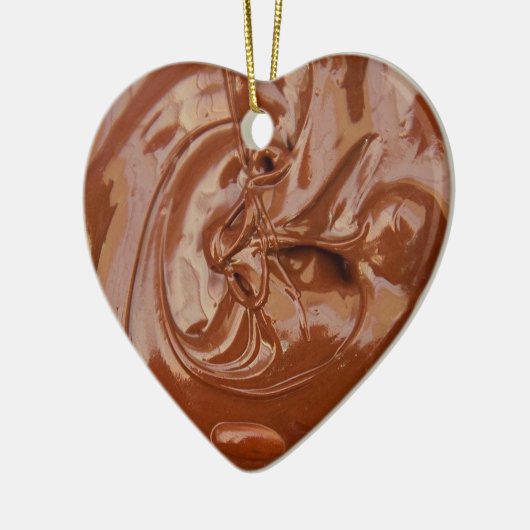 Gesmolten chocoladetextuur keramisch ornament (Links)