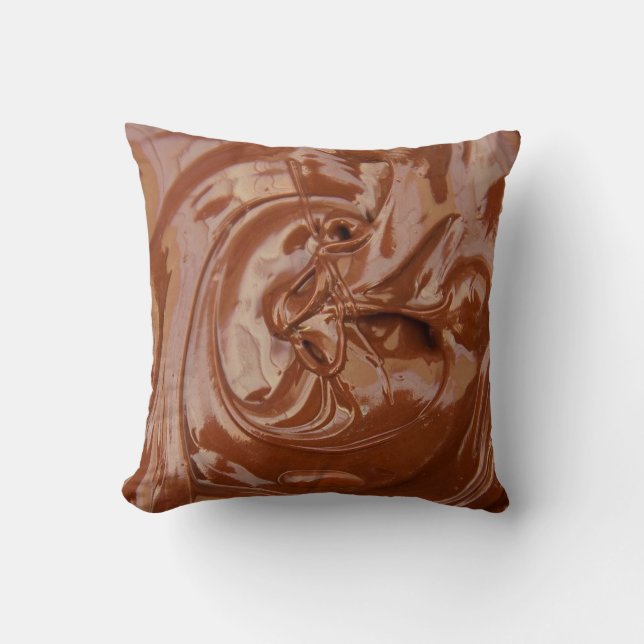 Gesmolten chocoladetextuur kussen (Voorkant)