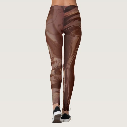 Gesmolten chocoladetextuur leggings (Achterkant)