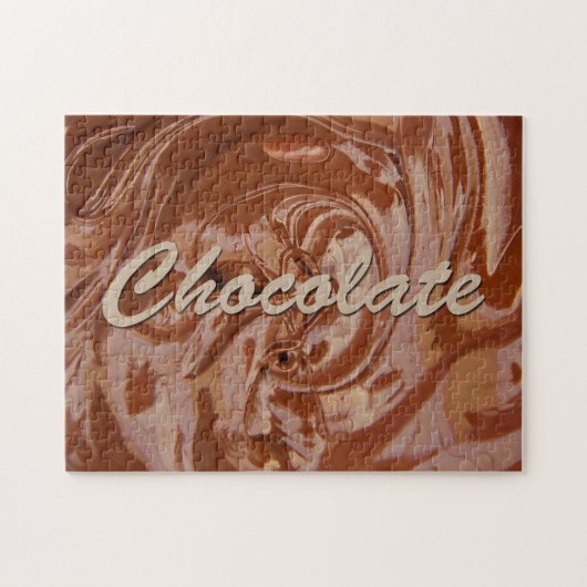 Gesmolten chocoladetextuur legpuzzel (Horizontaal)