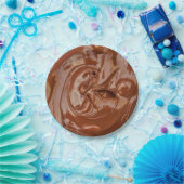 Gesmolten chocoladetextuur papieren bordje (Feest)