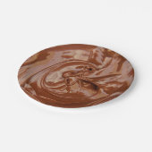 Gesmolten chocoladetextuur papieren bordje (Gekanteld)