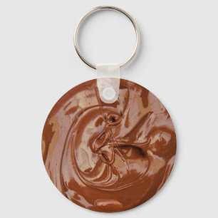 Gesmolten chocoladetextuur sleutelhanger