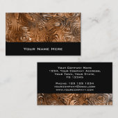 Gesmolten "Copper" print visitekaartje zwart (Voorkant / Achterkant)