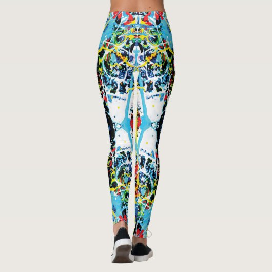 Gesmolten crayola splatter leggings (Achterkant)