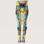 Gesmolten crayola splatter leggings (Voorkant)