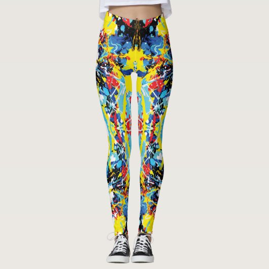 Gesmolten crayola splatter leggings (Voorkant)