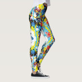Gesmolten crayola splatter leggings (Rechts)