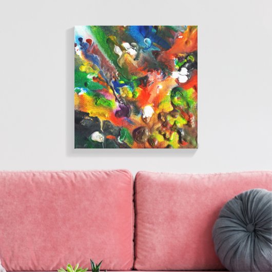 Gesmolten Crayon Art Canvas (Insitu (Woonkamer))