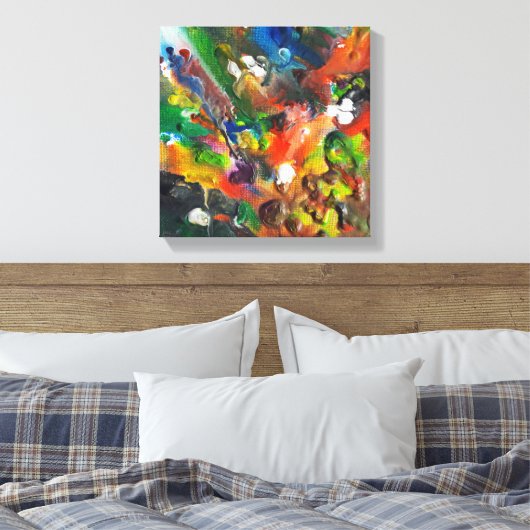 Gesmolten Crayon Art Canvas (Insitu (Slaapkamer))