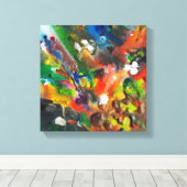 Gesmolten Crayon Art Canvas (Insitu (Houten vloer))