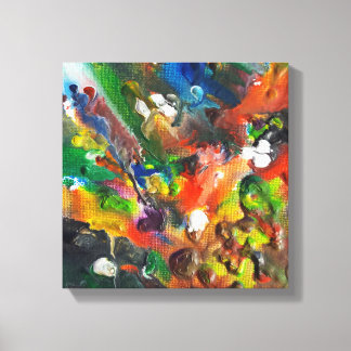 Gesmolten Crayon Art Canvas Afdruk