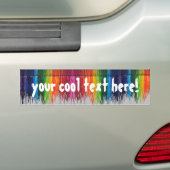 Gesmolten Crayon Design perfect voor kunstdocenten Bumpersticker (Op auto)