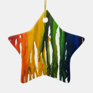 Gesmolten Crayon op canvass Keramisch Ornament