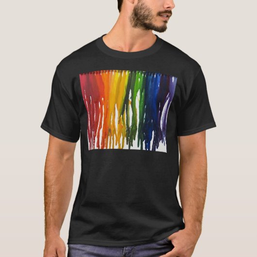Gesmolten Crayon op canvass T-shirt (Voorkant)